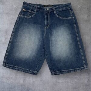 Vintage Southpole 4180 Baggy Denim Shorts Mens 38 Skater Y2K Grunge Hip Hop